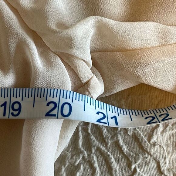 Paper Crane Womens Flare‎ Sleeve Dress Tunic Sheer Mini Cutout Beige Size XL - Picture 9 of 10